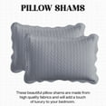 thumbnail image 2 of Moonlight20015 California King Quilt Set Reversible Lightweight Bedspread with 2 Shams All-Season Comfort in Silver, 2 of 10