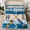 thumbnail image 2 of Feelyou Rustic Lake House Bed Sheets, Wooden Boat Paddle King Sheets, Rustic Farmhouse Theme Sheet Set, Lightweight Room Decor, 4 Pieces, 2 of 7