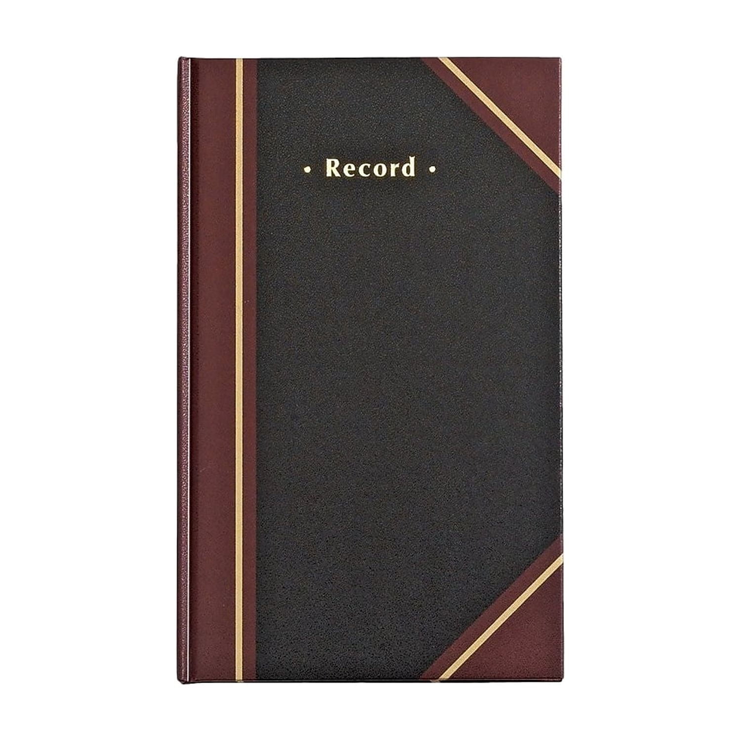 Staples Black Record Book 11-3/4" x 7-1/4" 217919