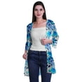 thumbnail image 2 of Moomaya Printed Georgette Shrug Ruffled Back Drop Hem Beach Cover Up For Women, 2 of 5