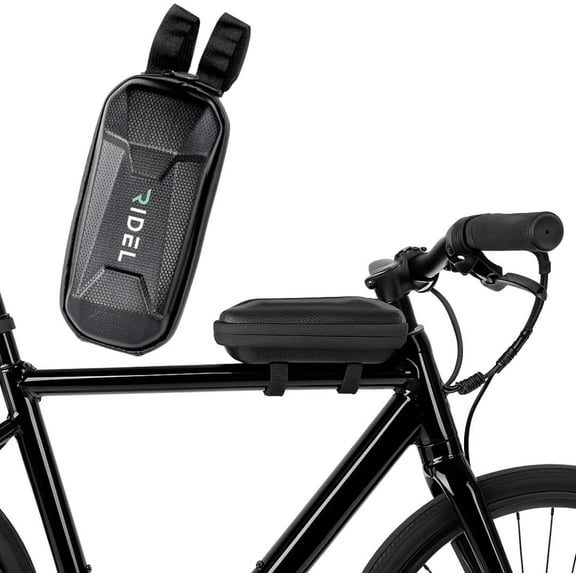 RIDEL Waterproof Cycling Frame Pouch with Double Zippers and Adjustable Straps for Storage
