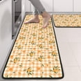 thumbnail image 2 of Kitchen Rugs Sets Of 2,Yellow Lemon Fruit Trees Orange Pattern Anti Fatigue Kitchen Mat Rugs Non Slip Washable,Decorative Kitchen Floor Mats for Kitchen,Sink,Laundry,17"x47"+17"x47", 2 of 5