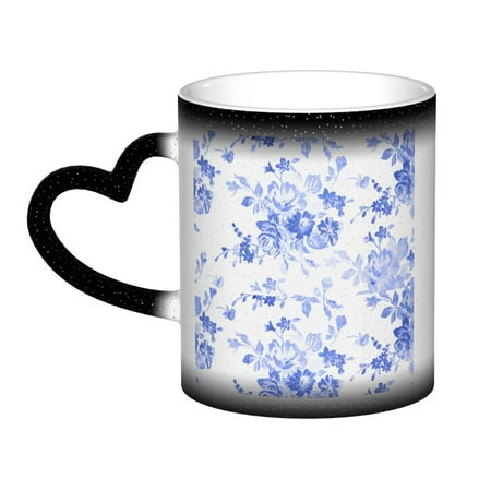 

Color changing mug in the sky Funny Coffee Milk Tea Mug Cup Blooming colored flowers Ceramic Cup
