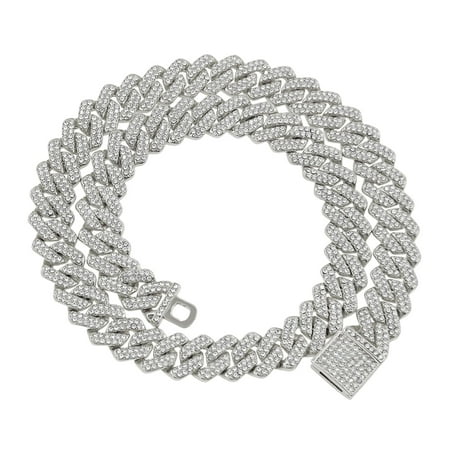 Punk Fashion Chain,Cuban Chain Necklace Dangling Curb Chain,Alloy Curb Chain Cuban Necklace Bracelet,Punk Fashion Cuban Chain Gold,cool cuban chain bracelet for men 20inch Color