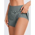 thumbnail image 3 of Shorts CRZ YOGA Cintura Alta 6.3 cm Secado Rápido Gris Salvia, 3 of 5