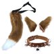 thumbnail image 1 of de disfraz de diadema de de zorro sintética, horquilla para fiesta de Halloween, do elegante, Cosplay, Unisex, y - marrón Sunnimix Traje de juego de cosplay, 1 of 3