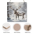 thumbnail image 3 of Winter Decor Reindeer Wood Sign Christmas Decorative Sign Hanging Wooden Plaque Decoration Winter Wood Hanging Door Sign 12x12 inches, 3 of 8