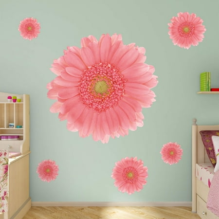 Roommates Roommates Gerber Daisies Peel And Stick 25 Piece Wall Decals Rmk1279gm The Home Depot