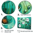 thumbnail image 3 of Designart "Elegance Of Emerald Poppies I" Poppies Floater Framed Wall Art Prints, 3 of 5