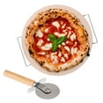 thumbnail image 1 of JS Gourmet - Ensemble de Pierres à Pizza avec Roue et Support, Diamètre de 15 Pouces, 1 of 4