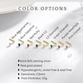 thumbnail image 3 of 14k Gold Plated Sterling Silver Small L Shaped Nose Rings Studs for Women Men 20g, 20 Gauge Nostril Nose Piercing Jewelry, Hypoallergenic Gold Nose Stud with Tiny CZ Diamond, 3 of 5