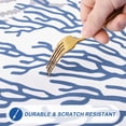 thumbnail image 6 of Seashell Beach Round Tablecloth 60 Inch, Waterproof Stainproof Spillproof Table Cloths Wrinkle Resistant, Washable Polyester Summer Sea Table Cloth Round Cover for Dining/Party/Picnic/Holiday, 6 of 6