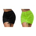 thumbnail image 1 of Lot de 2 (Noir 1PCS & Jaune 1PCS) Multipack Bikini à Bretelles Transparent Couverture à Volants Bikini avec Cordon de Serrage, 1 of 8