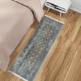 thumbnail image 2 of Ottomanson Machine Washable Cotton 2x5 Flatweave Runner Rug for Bedroom, 20" x 59", Rust Brown Bokhara, 2 of 10