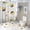 AA-2, variant on Cute Bee Pattern Shower Curtain Bathroom Sets Toilet Lid Rug, Bath Mat And Contour Mat, Shower Curtain 4Pcs