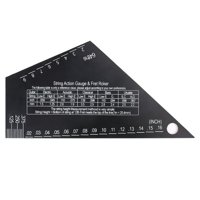 Mosiee 1Pc String Height Ruler Stainless Steel 10X5Cm Guitar Fret Leveling Rocker Neck Fingerboard Guitar String Gauge Luthier Tool