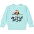 thumbnail image 2 of Inktastic Grandma Loves Me Girls Owl Toddler Sweatshirt, 2 of 4