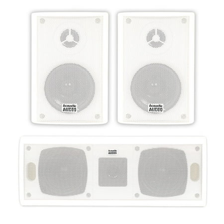 Acoustic Audio AA351W and AA40CW Indoor Speakers Home Theater 3 Speaker