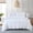 White, variant on Sheetsnthings Belgian Flax Linen-Cotton Blend Medium Warmth 4PC Bedding Set Includes: Duvet Cover Set with Down Alternative Comforter, (King/Calking, White)