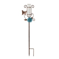 Mainstays Decorative Garden Stake with Rain Gauge with Butterfly Floral Design