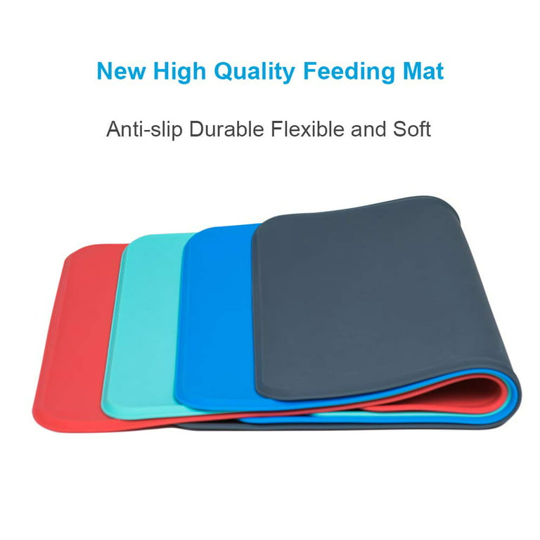 Extra Large Dog Placemat Cat Pet Food Feeding Mat,Rainbow Mat for Dog Bowls  and Water,Water Absorbent,Non Slip Placemat,Easy to Clean,30x17 