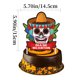 thumbnail image 3 of Pancarta colorida del Día de los Muertos mexicana, colgante en espiral, guirnalda de banderines ahuecada, adorno para tarta, decoración para fiesta de carnaval, 3 of 5