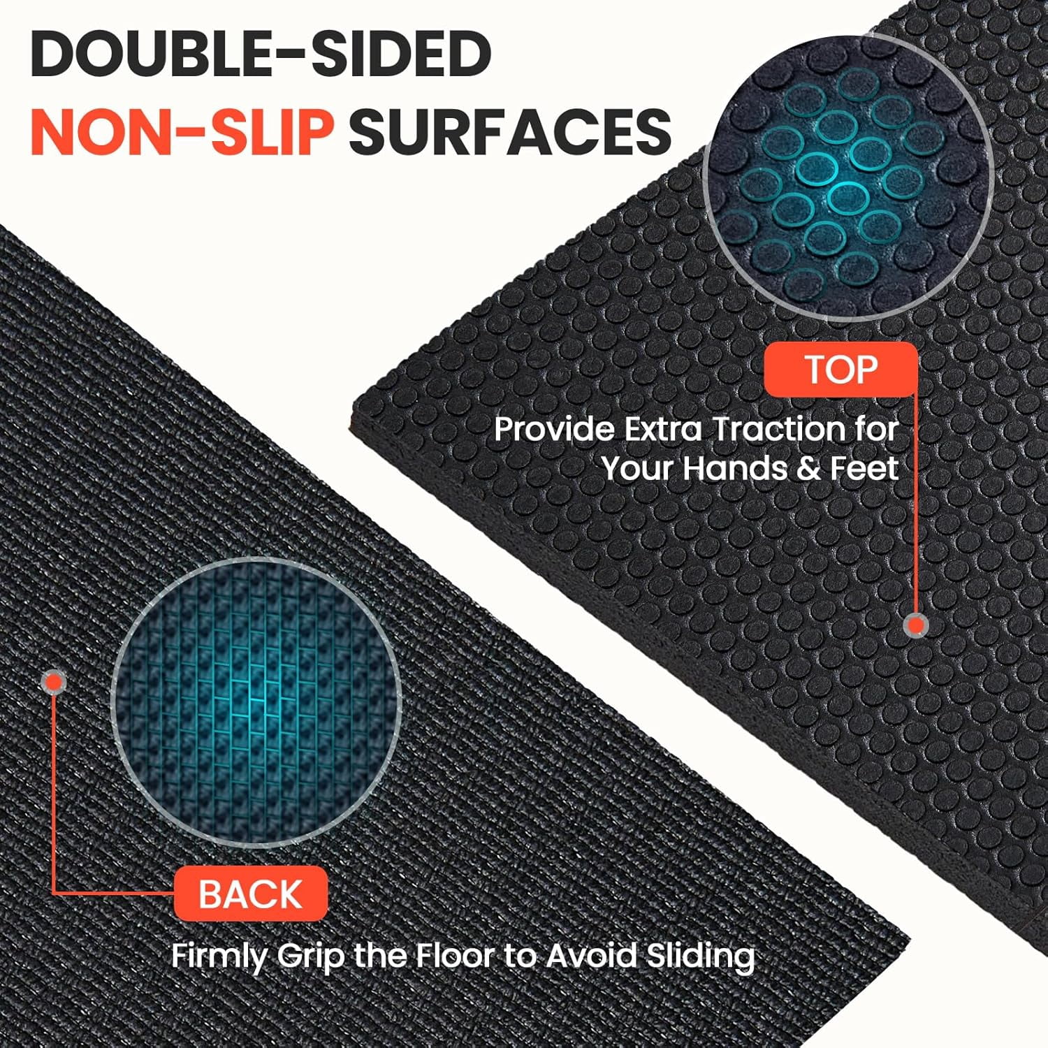 THAILE  Extra Large Exercise Mat, 7'x5' Extra Thick Workout Mats for Home Gym Flooring, Non-Slip, Ultra Durable, High-Density Gym Mat for Cardio,Yoga, Jump Rope, MMA, Weights