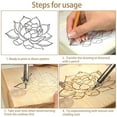 thumbnail image 4 of 56Pcs Wood Burning Tip Set Letter Wood Burning Tool Including Alphabet Number Symbol Durable Brass Alphabet Number Template for DIY Embossing Carving Craft Wood Burning, 4 of 7
