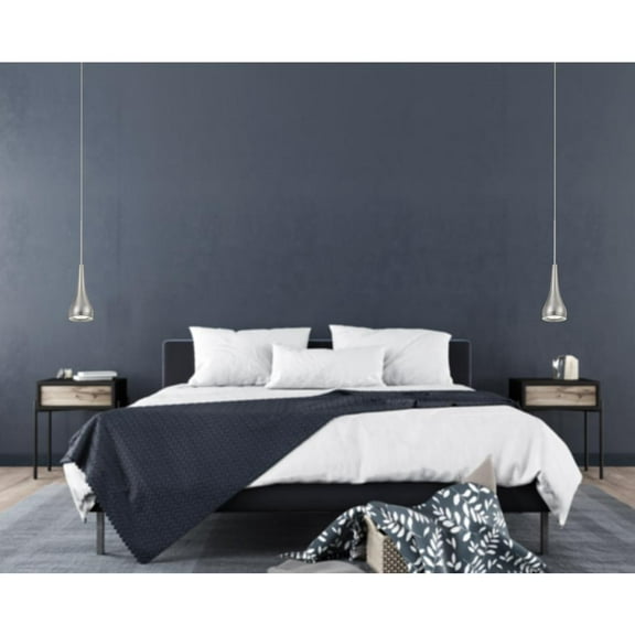 Cal Lighting Kornos Integrated LED Metal Pendant Fixture in Brushed Silver