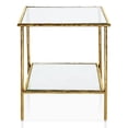 thumbnail image 5 of Furniture of America Zayen Modern Stainless Steel 1-Shelf End Table with Tempered Glass Top, Gold, 5 of 11