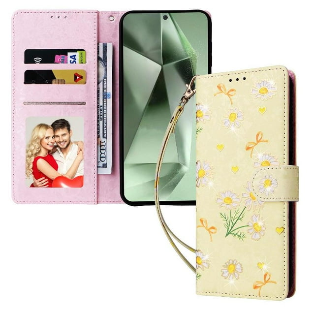 FOXDOCK Floral Wallet Phone Case for Google Pixel 9/9 Pro , PU Leather Flip Case with Card Slots, Shockproof Kickstand Folio Cover