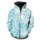 thumbnail image 1 of Sudadera con capucha y cremallera para hombre, diseño de copos de nieve de invierno, estilo hip hop, unisex, de gran tamaño, divertida, con estampado 3D, informal, con capucha, chaquetas y tops, 1 of 6
