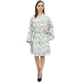 thumbnail image 2 of Bimba Women's Cotton Poplin Bridesmaid Robe Floral Printed Cover Up Wrap - 16, 2 of 7