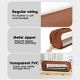 thumbnail image 6 of Transparent Leather Pencil Case Fashionable Leather Pencil Case Stationery Large Capacity Pencil Case for Middle and High Schoo1 Stvdents, 6 of 6
