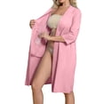 thumbnail image 3 of Iaqnaocc Post Surgery Mastectomy Robes for Women Mastectomy Surgery Recovery with 4 Internal Drain Pockets Women 3/4 Sleeve Oversized Nightgowns for Women Pink XL, 3 of 9