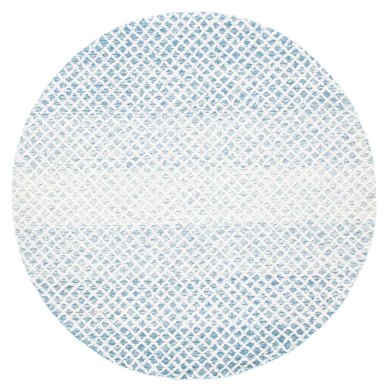 SAFAVIEH Micro-Loop Arnold Diamond Area Rug, Blue/Ivory, 4' x 6'