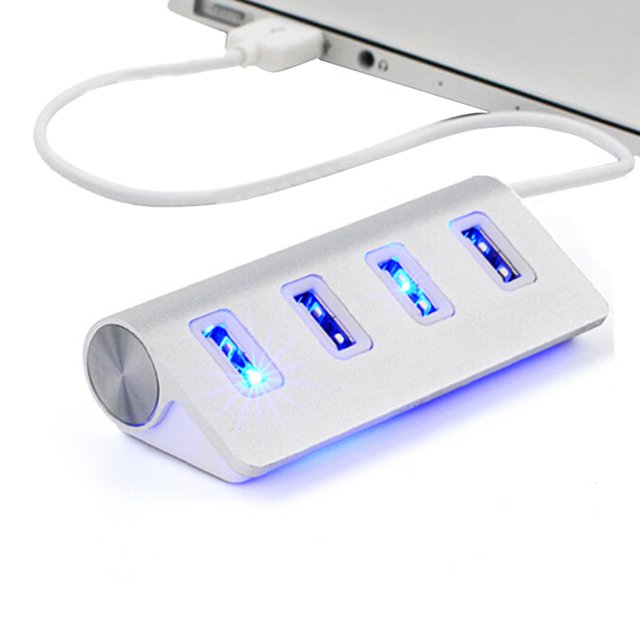 Alta velocidad 4 puertos USB 2.0 Hub Puerto USB Hub USB Portable OTG Hub USB Splitter para Macbook Air Laptop PC Tablet Eigraketly DZ2099-00B