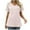 Pink, variant on Scyoekwg Womens Casual Short Sleeve Tops V Neck Lace Patchwork Tshirt Solid Color Lightweight Loose Trendy Blouses (Pink,XXL)