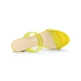 thumbnail image 5 of BLISSFUL STEP Women's Strappy Block Heel Slides Mules Sandals Yellow 8, 5 of 8