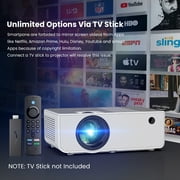 FANGOR WiFi Bluetooth Projector, Portable Movie projector Native 1080P for Home &Outdoor, Full HD Video Projector Compatible with Phone/Laptop/PC/ TV Stick/USB/SD card (Tripod included)