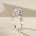thumbnail image 5 of Eclet Jewels Prong Set 2 Ct Round Cut Lab Created Diamond Ring - 14K White Gold Over Solitaire Ring - Engagement Wedding White Diamond Ring - Latest Engagement Simple Ring Diamond Ring for Women's, 5 of 13