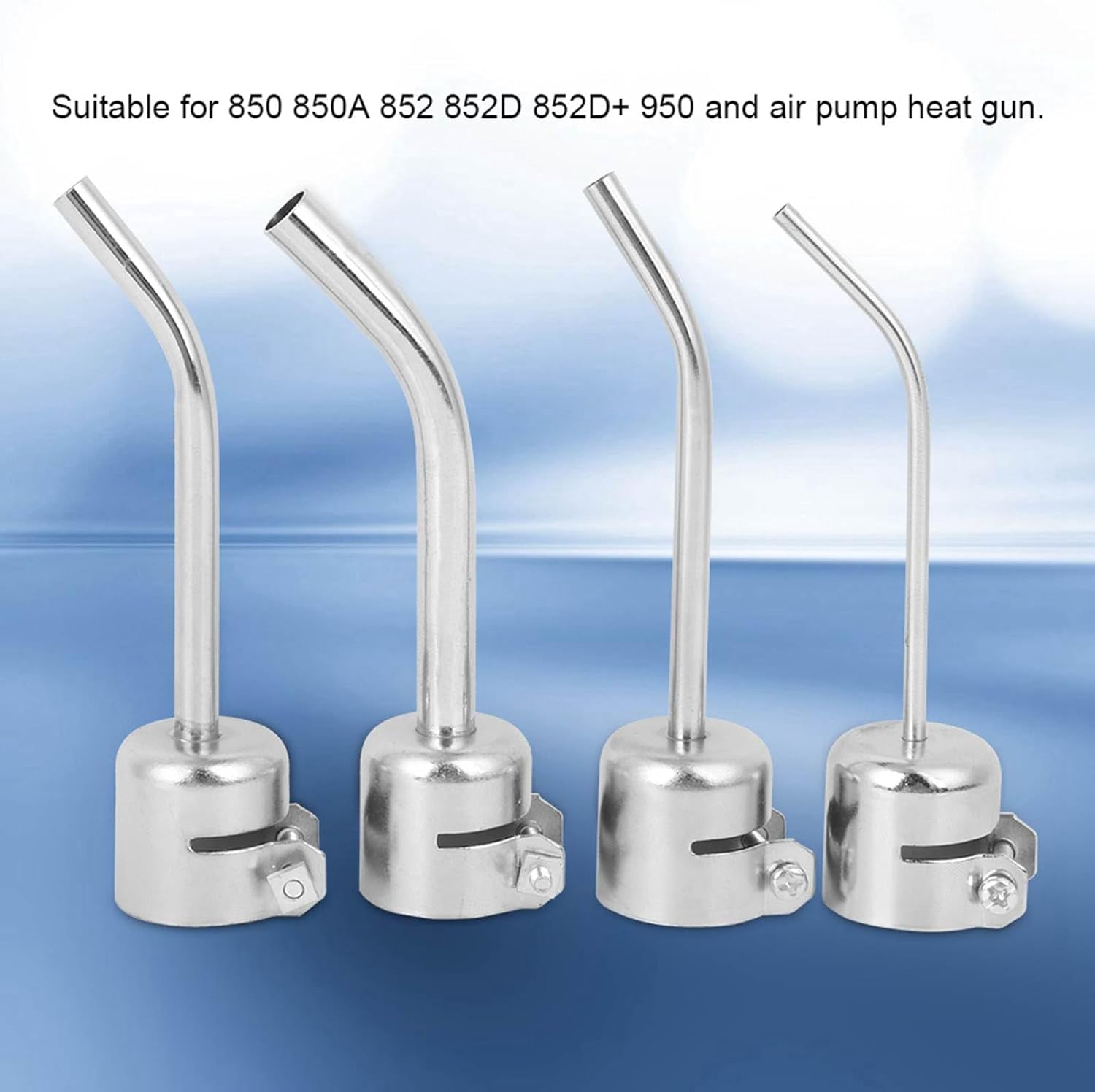 RVKXHD Heat Gun Nozzle, Heat Gun Tips, Aluminum Alloy Hot Air Gun Nozzle, 4PCS Soldering Nozzle, Air Heaters Nozzle, Heat Gun Accessories Compatible with 850 850A 850B