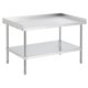 thumbnail image 1 of Yeshouse mesa de soporte para equipos de acero inoxidable con certificación NSF, capacidad de 400 lbs, patas ajustables y deflector de borde de 2 pulgadas, ideal para cocina profesional, 1 of 7