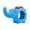 Blue, variant on Elephant Plush Dog Toy with Rope Knot Squeaky Rubber Chew Toy for Teething Boredom Relief Treat Hiding Interactive Puzzle Toy for Small and Large Breed Dogs Play - Blue