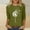 Army Green, variant on Women's Cute Print T-Shirt 3/4 Sleeve Round Neck Blouse Lightweight Soft Polyester Casual Loose Top for Daily Home Wear