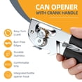 thumbnail image 4 of Manual Hand-Crank Commercial Heavy-Duty 2-in-1 Bottle Cap Can Opener with Ergonomic Rubber Grip - Arthritis Friendly for Seniors,Black, 4 of 11