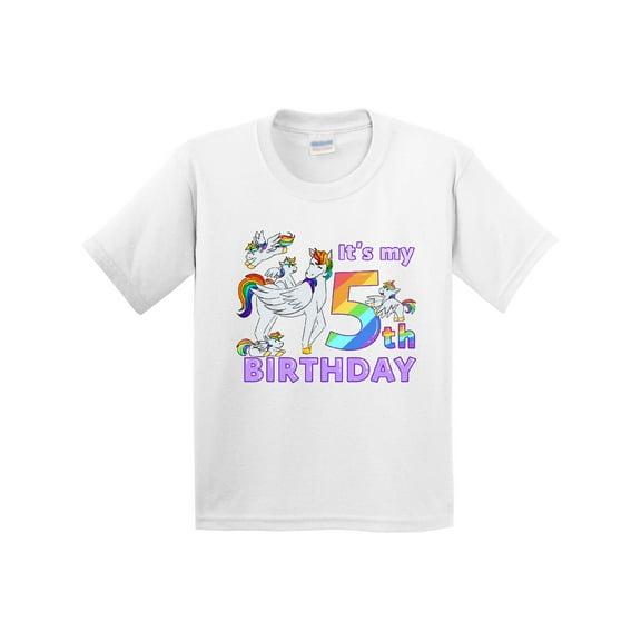 Inktastic It's My 5th Birthday Unicorn Youth T-Shirt