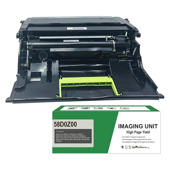 58D0Z00 Imaging Unit, 58D0Z00 Black Drum Unit Compatible for Lexmark 58D0Z00 for B2865dw MS725dvn MS821dn MS821n MS822de MS823dn MS825dn MS826de MX721ade MX722ade MX822ade MX826ade Printer