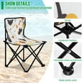 thumbnail image 4 of 600D Oxford Camping Chair Portable Foldable Chair Supports 220 lbs for Picnic, Fishing, Backpacking White Background Halloween Pattern, 4 of 8