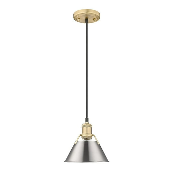 Orwell 1-Light Mini Pendant in Brushed Champagne Bronze with Pewter